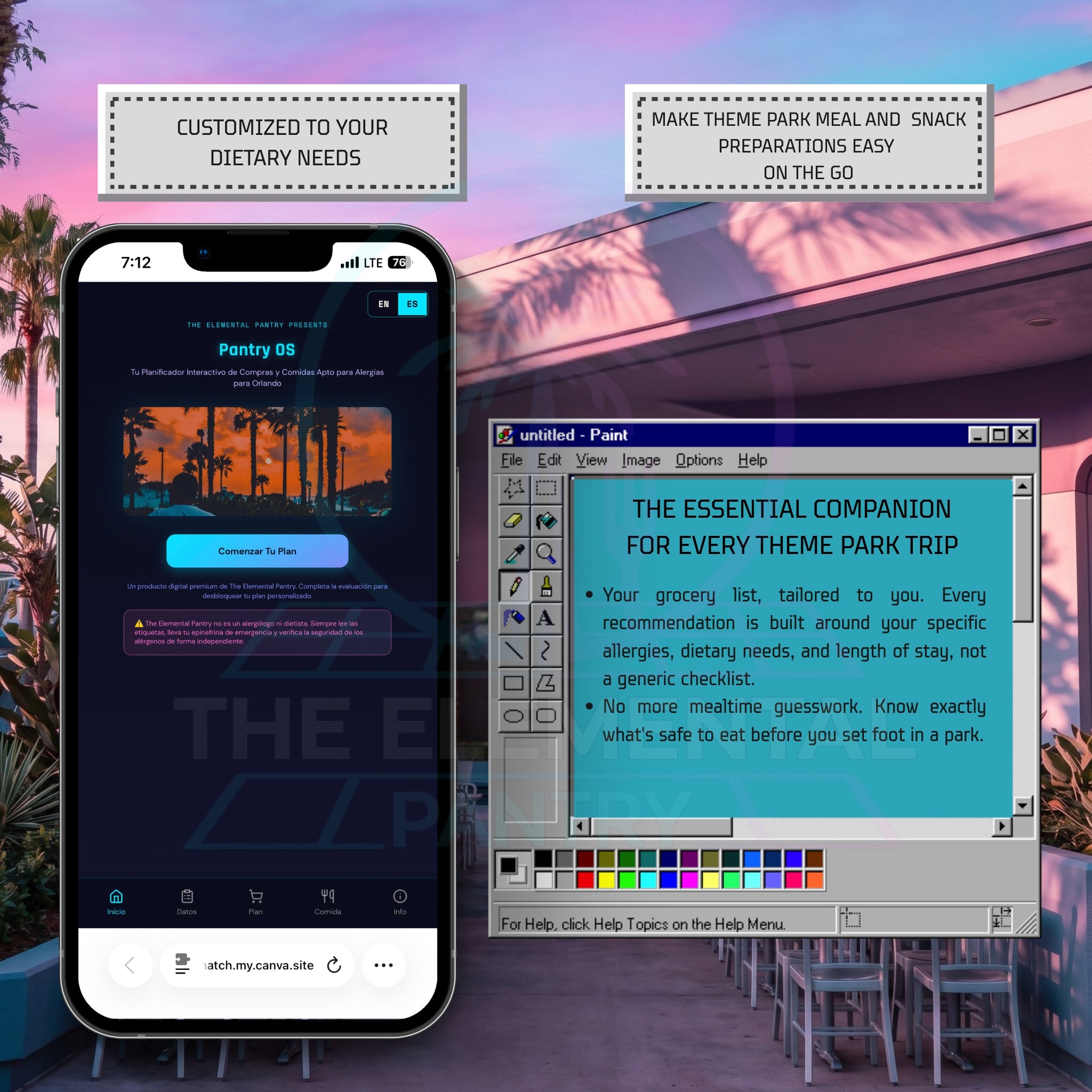 PantryOS™ - Interactive Allergy Friendly Grocery & Meal Planner for Your Orlando Trip